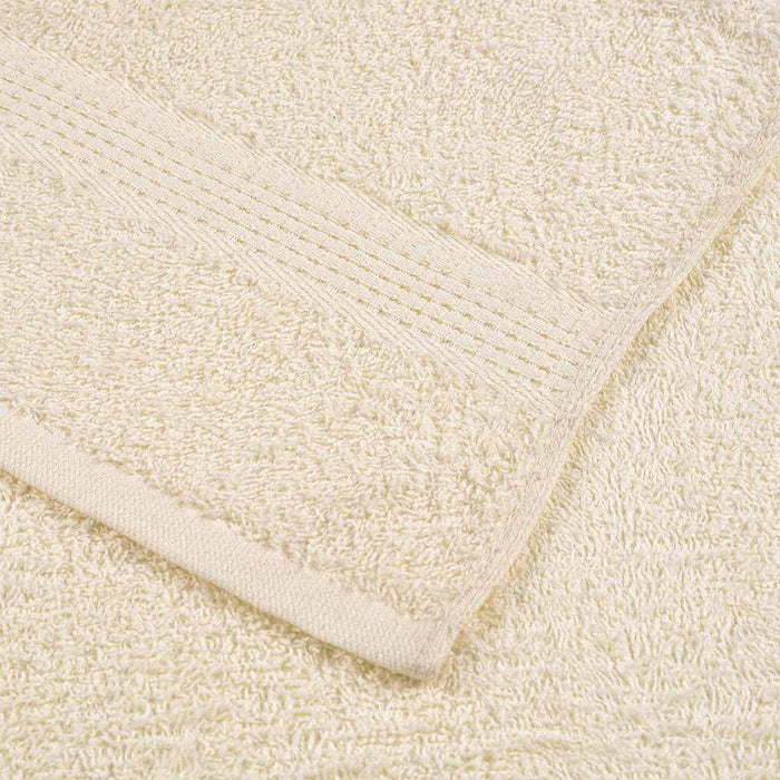 Asciugamani 2 pz Crema 50x100 cm 360 g/m² 100% Cotone 136998