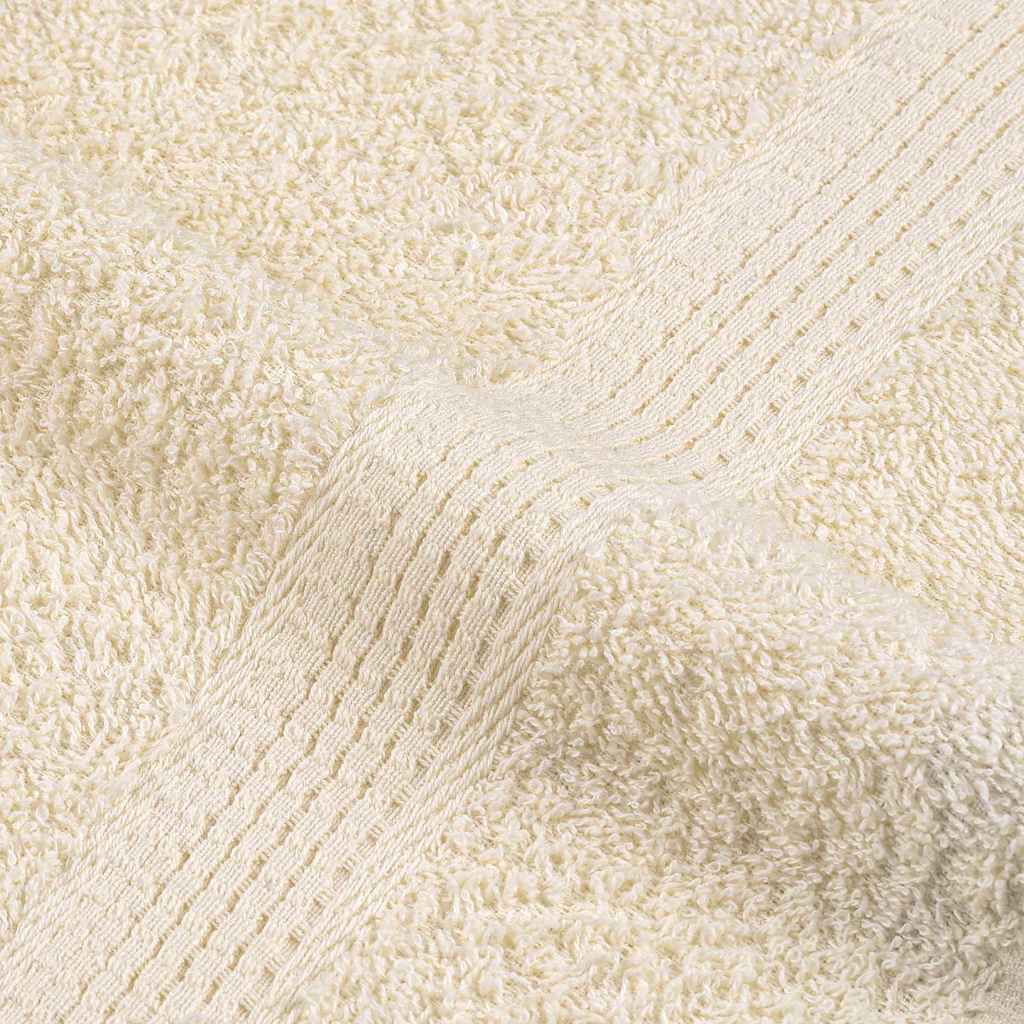 Asciugamani 2 pz Crema 50x100 cm 360 g/m² 100% Cotone 136998