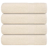 Asciugamani 4 pz Crema 50x100 cm 360 g/m² 100% Cotone 136999