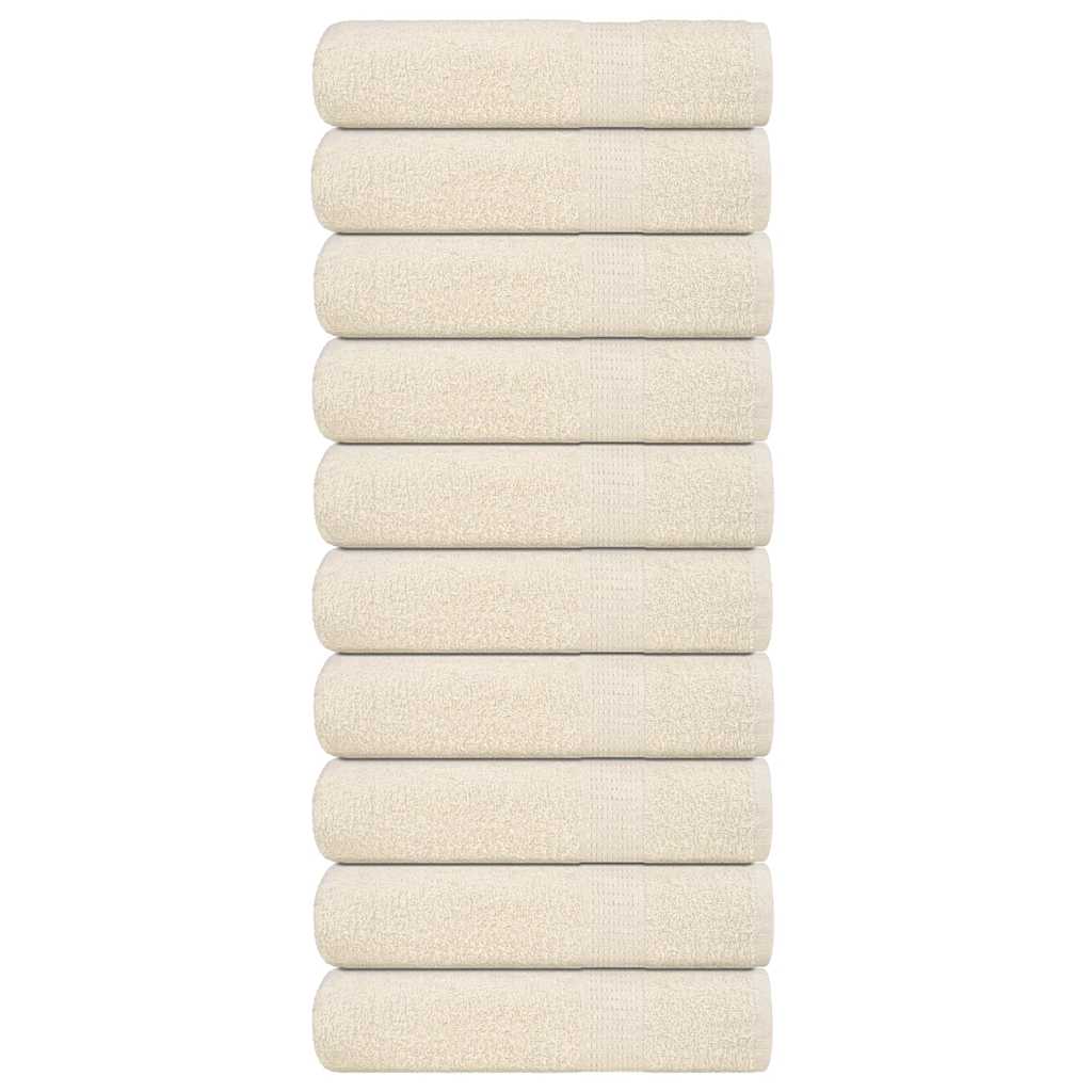 Asciugamani 10 pz Crema 50x100 cm 360 g/m² 100% Cotone 137000