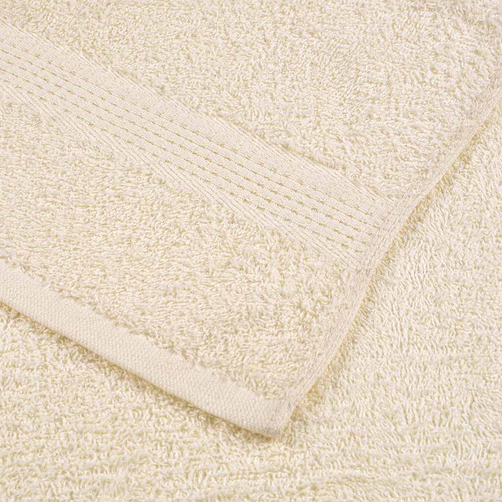 Asciugamani 10 pz Crema 50x100 cm 360 g/m² 100% Cotone 137000