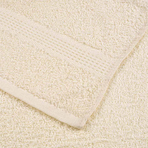 Asciugamani da Bagno 2 pz Crema 100x150 cm 360 g/m² 100% Cotone 137004