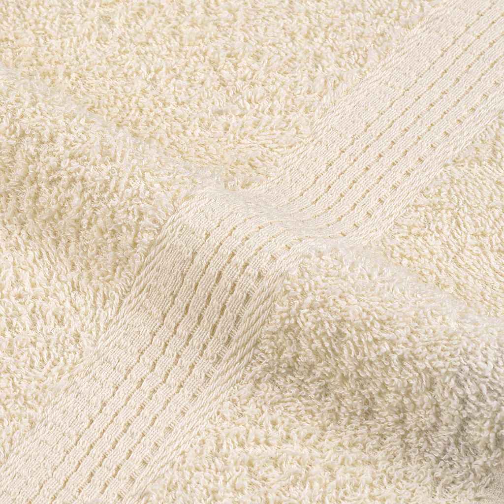 Asciugamani da Bagno 4 pz Crema 100x150 cm 360 g/m² 100% Cotone 137005