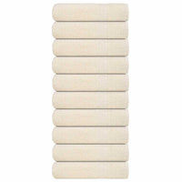 Asciugamani da Bagno 10 pz Crema 100x150cm 360 g/m² 100% Cotone 137006