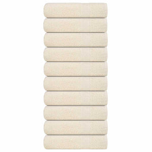 Asciugamani da Bagno 10 pz Crema 100x150cm 360 g/m² 100% Cotone 137006