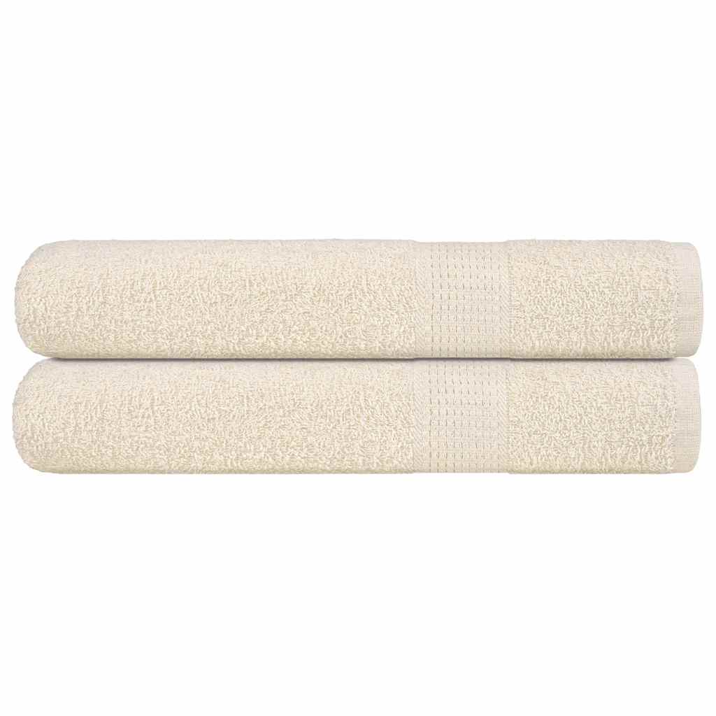 Asciugamani 2 pz Crema 100x200 cm 360 g/m² 100% Cotone 137010