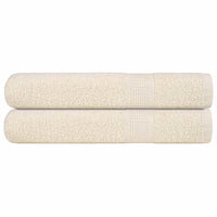 Asciugamani 2 pz Crema 100x200 cm 360 g/m² 100% Cotone 137010