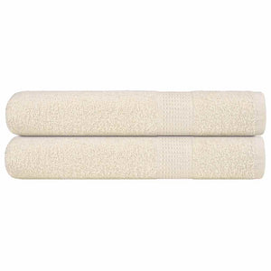 Asciugamani 2 pz Crema 100x200 cm 360 g/m² 100% Cotone 137010