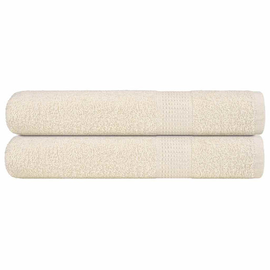 Asciugamani 2 pz Crema 100x200 cm 360 g/m² 100% Cotone 137010