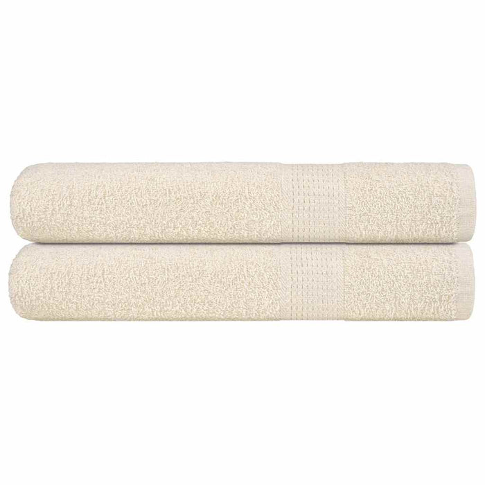 Asciugamani 2 pz Crema 100x200 cm 360 g/m² 100% Cotone 137010