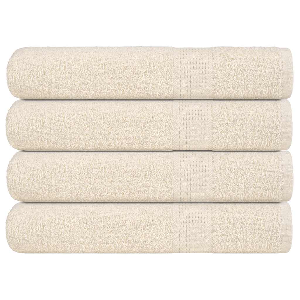 Asciugamani 4 pz Crema 100x200 cm 360 g/m² 100% Cotone 137011