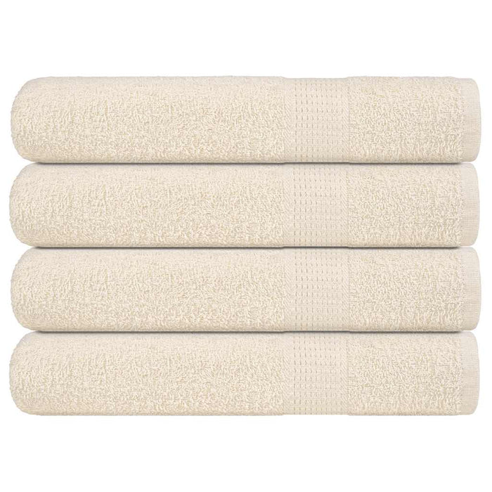 Asciugamani 4 pz Crema 100x200 cm 360 g/m² 100% Cotone 137011