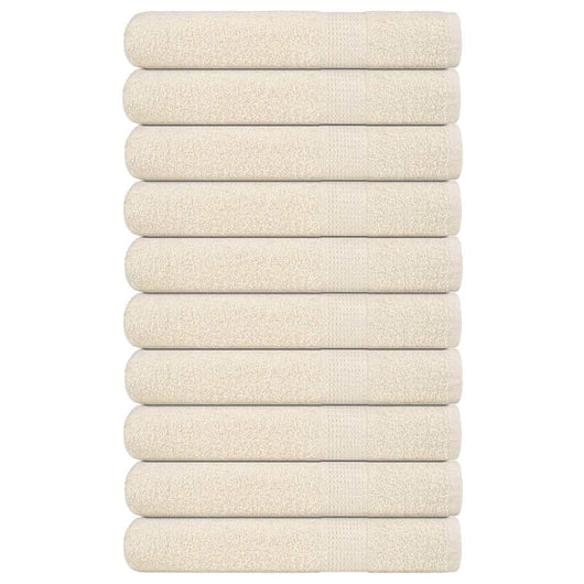 Asciugamani 10 pz Crema 100x200 cm 360 g/m² 100% Cotone 137012