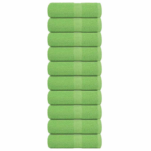 Asciugamani per Sapone 10 pz Verde Mela 30x30cm 360 g/m² Cotone 137018