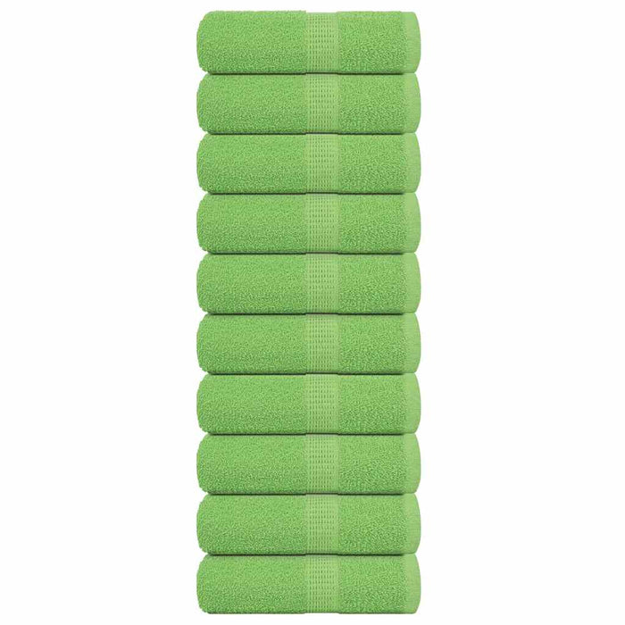 Asciugamani per Sapone 10 pz Verde Mela 30x30cm 360 g/m² Cotone 137018