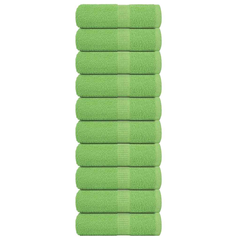 Asciugamani Ospiti 10 pz Verde Mela 30x50 cm 360 g/m² Cotone 137021