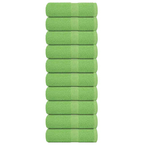 Asciugamani Ospiti 10 pz Verde Mela 30x50 cm 360 g/m² Cotone 137021