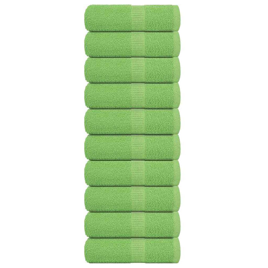 Asciugamani Ospiti 10 pz Verde Mela 30x50 cm 360 g/m² Cotone 137021