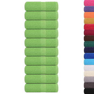 Asciugamani Ospiti 10 pz Verde Mela 30x50 cm 360 g/m² Cotone 137021