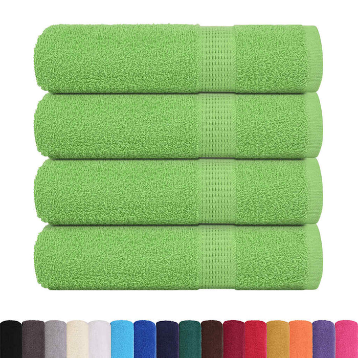 Asciugamani 4 pz Verde Mela 50x100 cm 360 g/m² 100% Cotone 137023