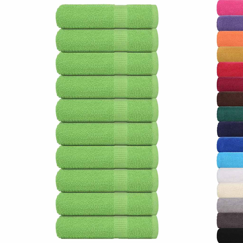 Asciugamani 10 pz Verde Mela 50x100 cm 360 g/m² 100% Cotone 137024