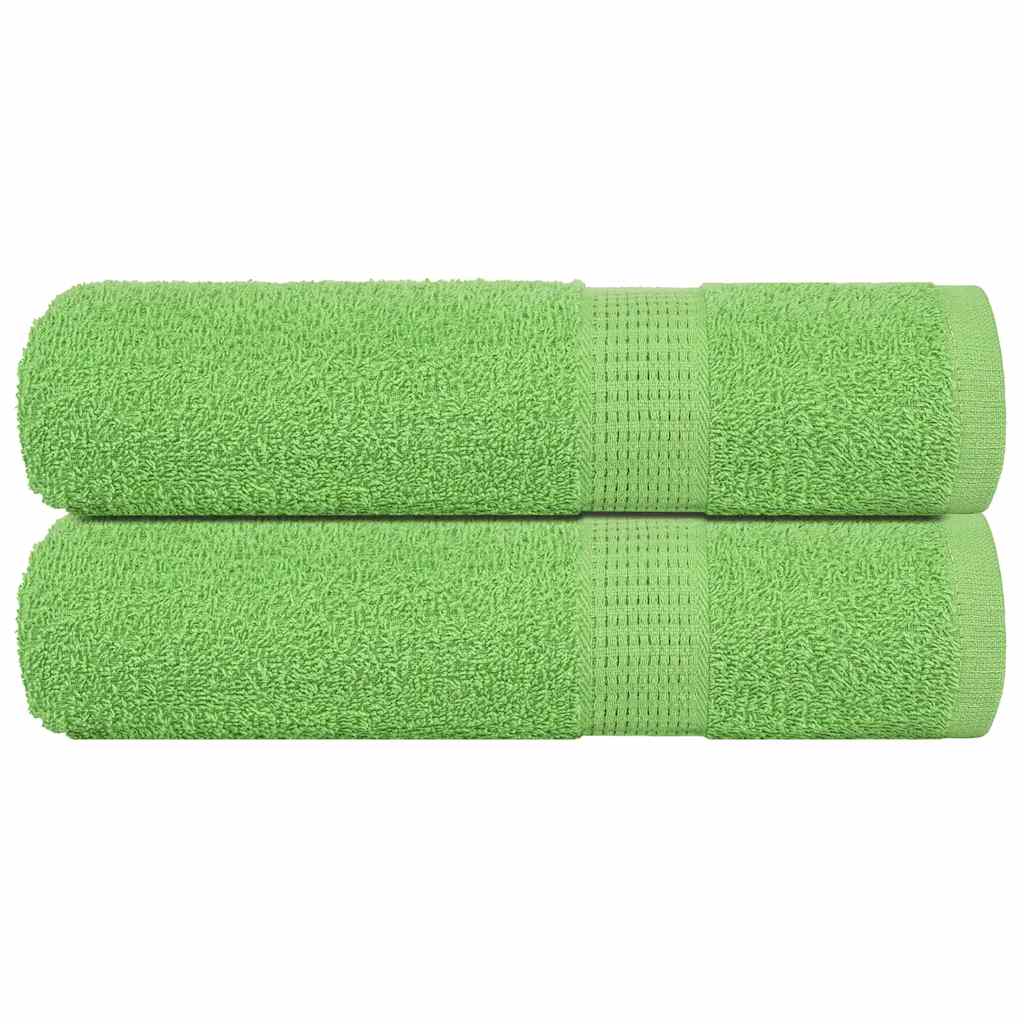 Asciugamani Doccia 2 pz Verde Mela 70x140cm 360g/m² 100% Cotone 137025