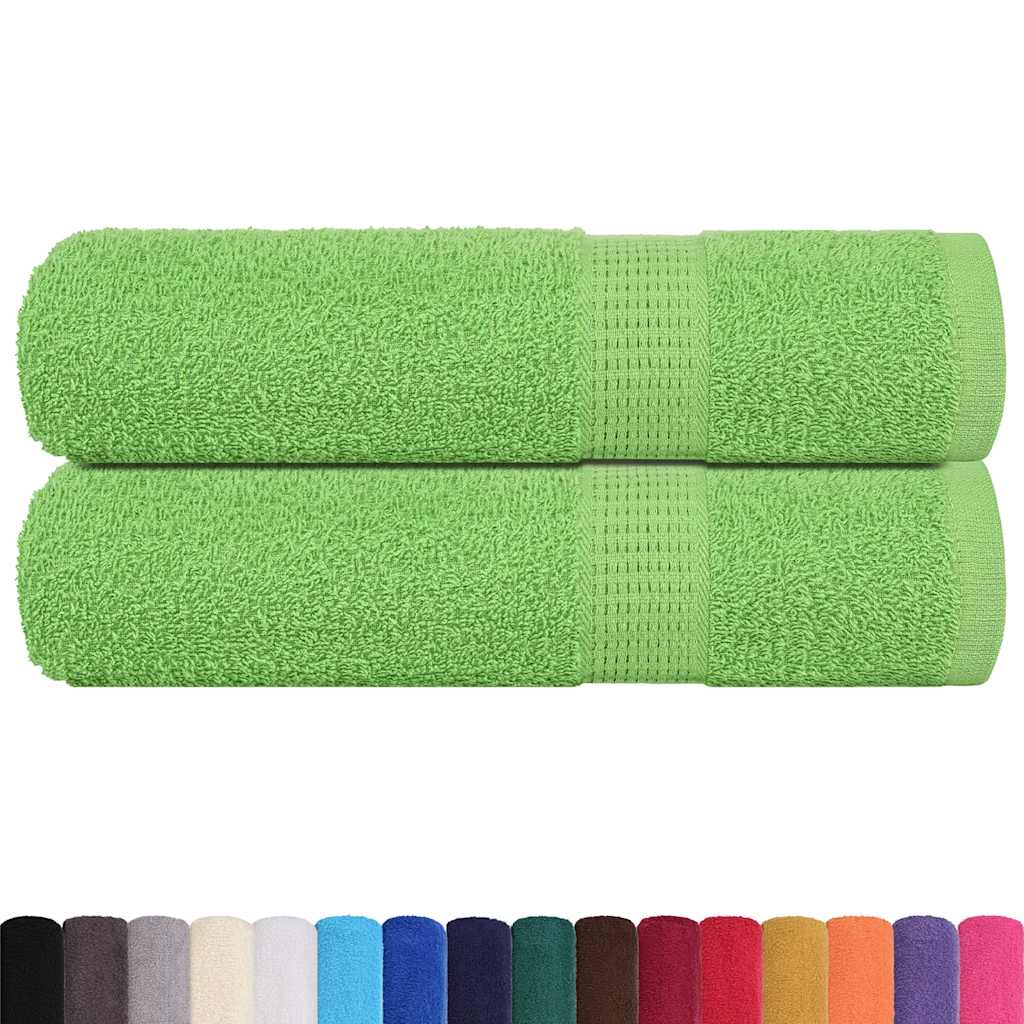 Asciugamani Doccia 2 pz Verde Mela 70x140cm 360g/m² 100% Cotone 137025