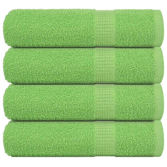 Asciugamani Doccia 4 pz Verde Mela 70x140cm 360g/m² 100% Cotone 137026