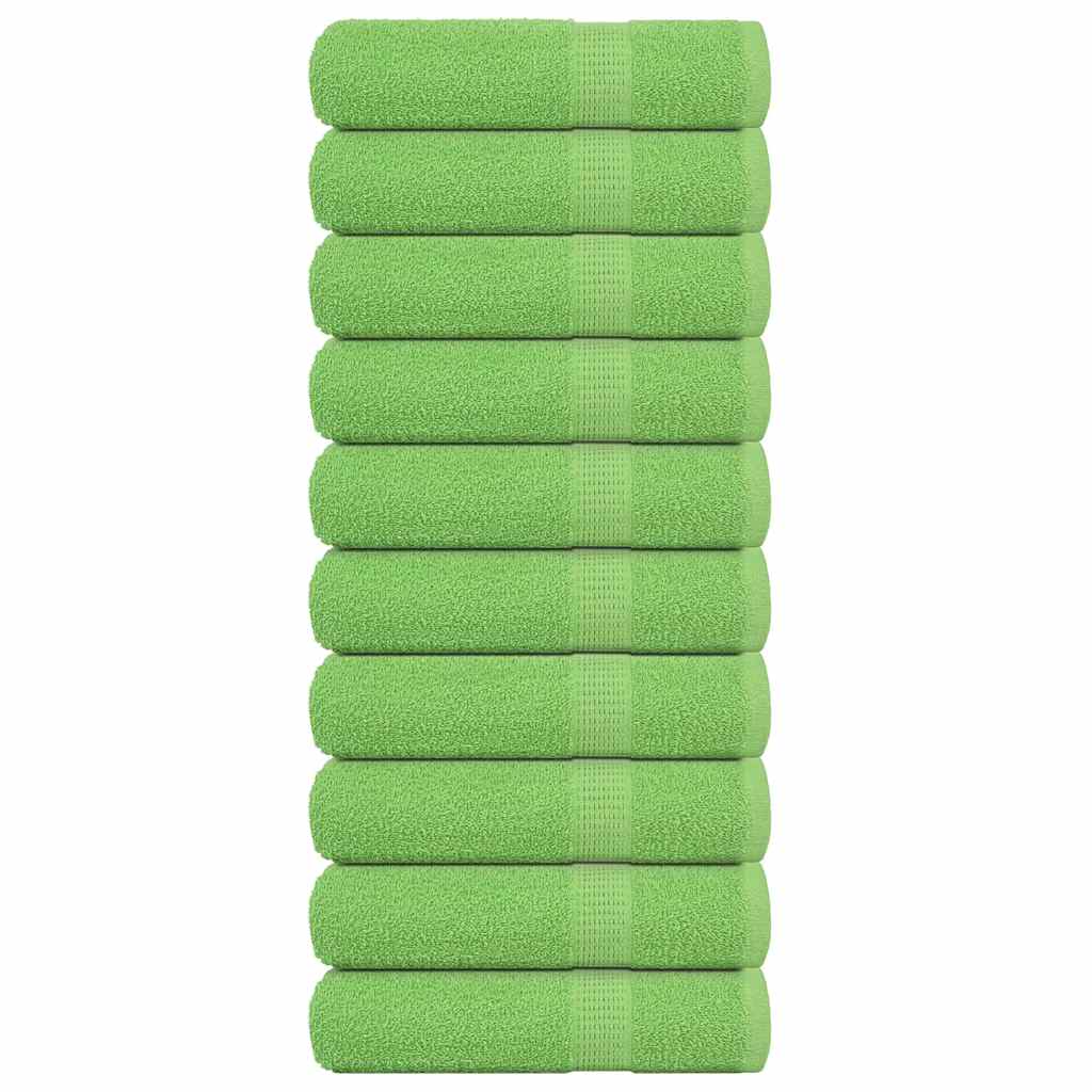 Asciugamani Doccia 10pz Verde Mela 70x140cm 360g/m² 100% Cotone 137027