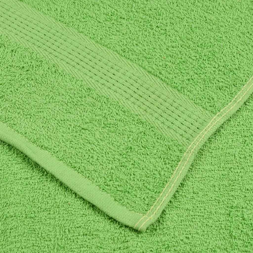 Asciugamani Doccia 10pz Verde Mela 70x140cm 360g/m² 100% Cotone 137027