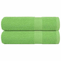 Asciugamani da Bagno 2 pz Verde Mela 100x150 cm 360 g/m² Cotone 137028