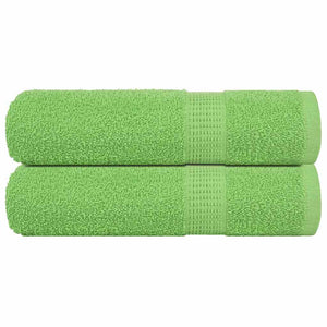 Asciugamani da Bagno 2 pz Verde Mela 100x150 cm 360 g/m² Cotone 137028