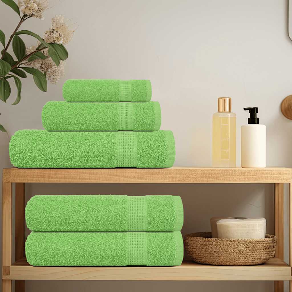 Asciugamani da Bagno 2 pz Verde Mela 100x150 cm 360 g/m² Cotone 137028