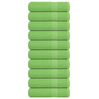 Asciugamani da Bagno 10 pz Verde Mela 100x150cm 360 g/m² Cotone 137030