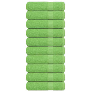 Asciugamani da Bagno 10 pz Verde Mela 100x150cm 360 g/m² Cotone 137030