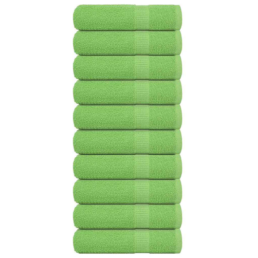 Asciugamani da Bagno 10 pz Verde Mela 100x150cm 360 g/m² Cotone 137030