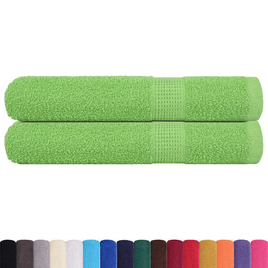 Asciugamani per Sauna 2 pz Verde Mela 80x200 cm 360 g/m² Cotone 137031