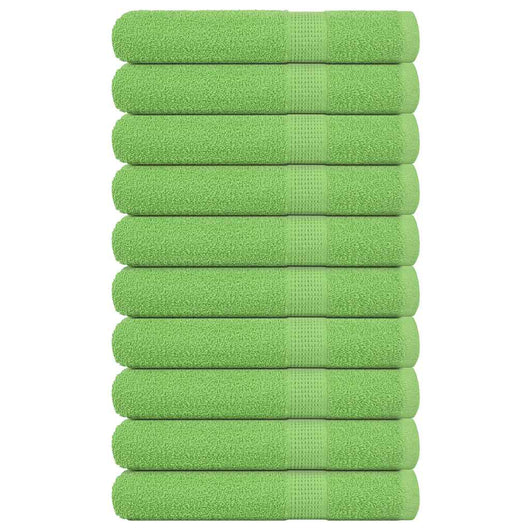 Asciugamani per Sauna 10 pz Verde Mela 80x200cm 360 g/m² Cotone 137033