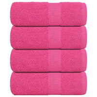 Asciugamani Ospiti 4 pz Rosa 30x50 cm 360 g/m² 100% Cotone 137044