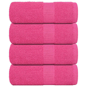 Asciugamani Ospiti 4 pz Rosa 30x50 cm 360 g/m² 100% Cotone 137044