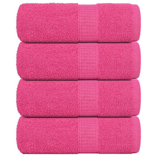 Asciugamani Ospiti 4 pz Rosa 30x50 cm 360 g/m² 100% Cotone 137044