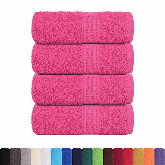 Asciugamani Ospiti 4 pz Rosa 30x50 cm 360 g/m² 100% Cotone 137044