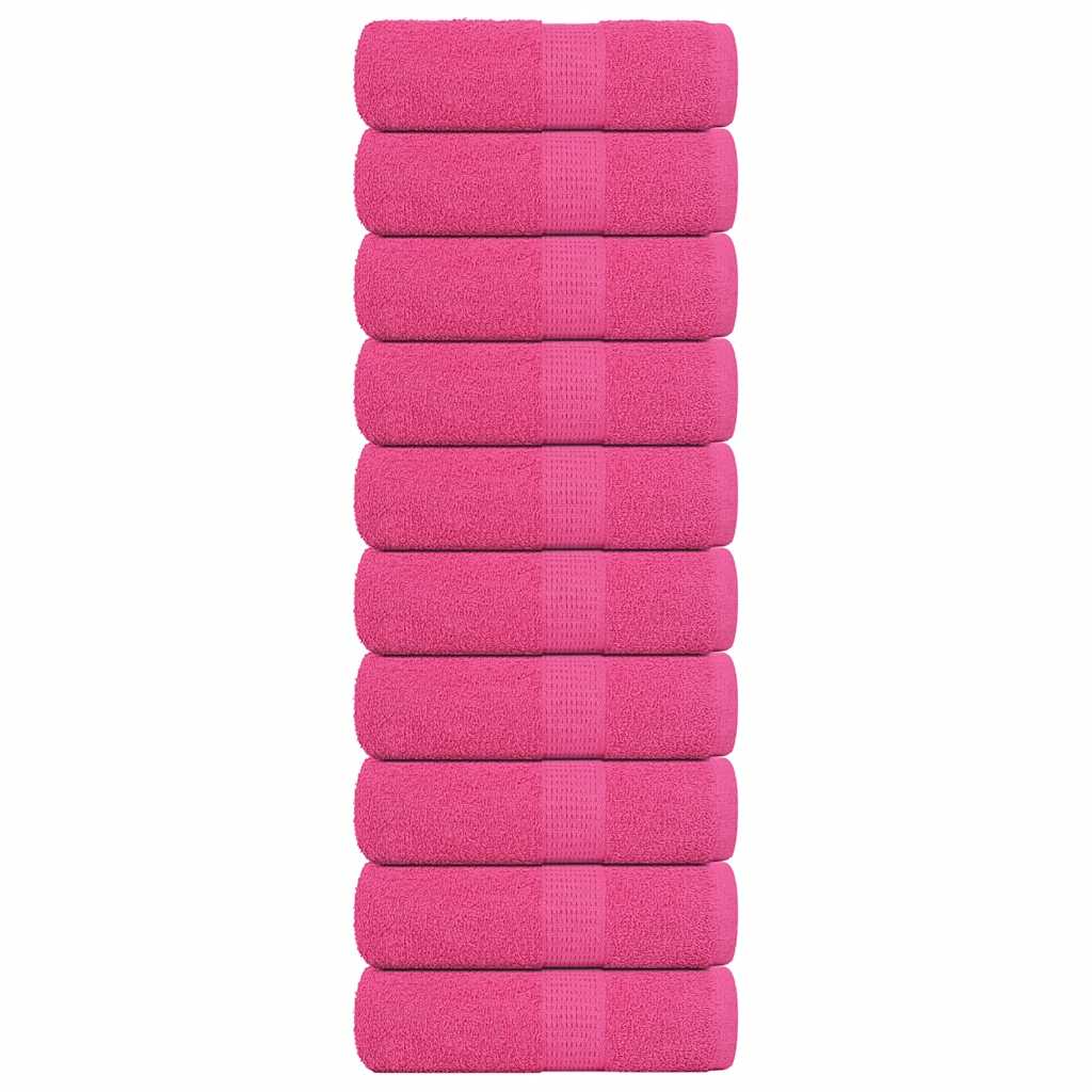 Asciugamani Ospiti 10 pz Rosa 30x50 cm 360 g/m² 100% Cotone 137045