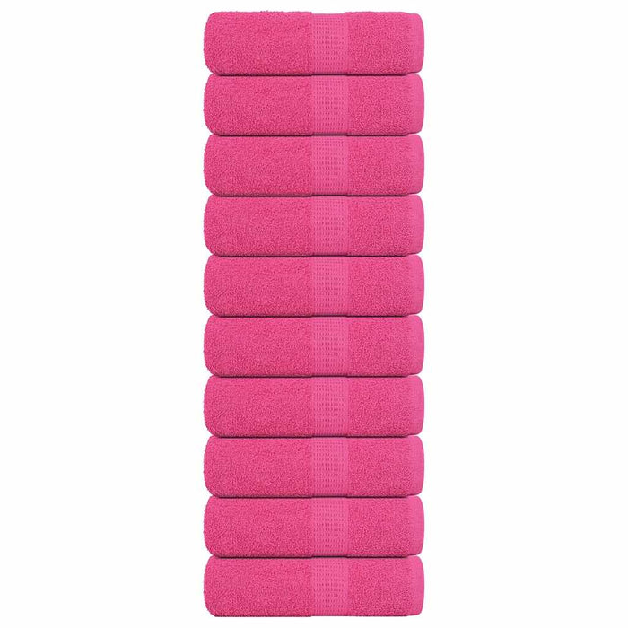 Asciugamani Ospiti 10 pz Rosa 30x50 cm 360 g/m² 100% Cotone 137045