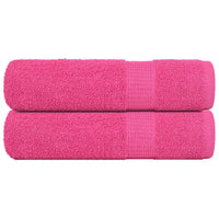 Asciugamani 2 pz Rosa 50x100 cm 360 g/m² 100% Cotone 137046