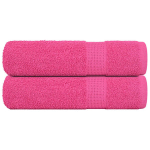 Asciugamani 2 pz Rosa 50x100 cm 360 g/m² 100% Cotone 137046