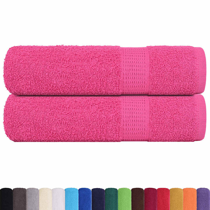 Asciugamani 2 pz Rosa 50x100 cm 360 g/m² 100% Cotone 137046