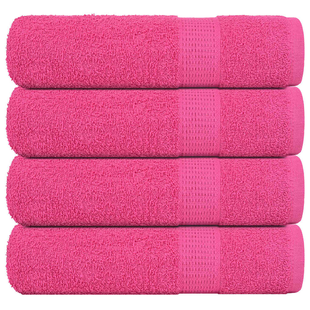 Asciugamani 4 pz Rosa 50x100 cm 360 g/m² 100% Cotone 137047