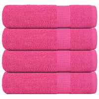 Asciugamani 4 pz Rosa 50x100 cm 360 g/m² 100% Cotone 137047