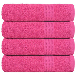 Asciugamani 4 pz Rosa 50x100 cm 360 g/m² 100% Cotone 137047